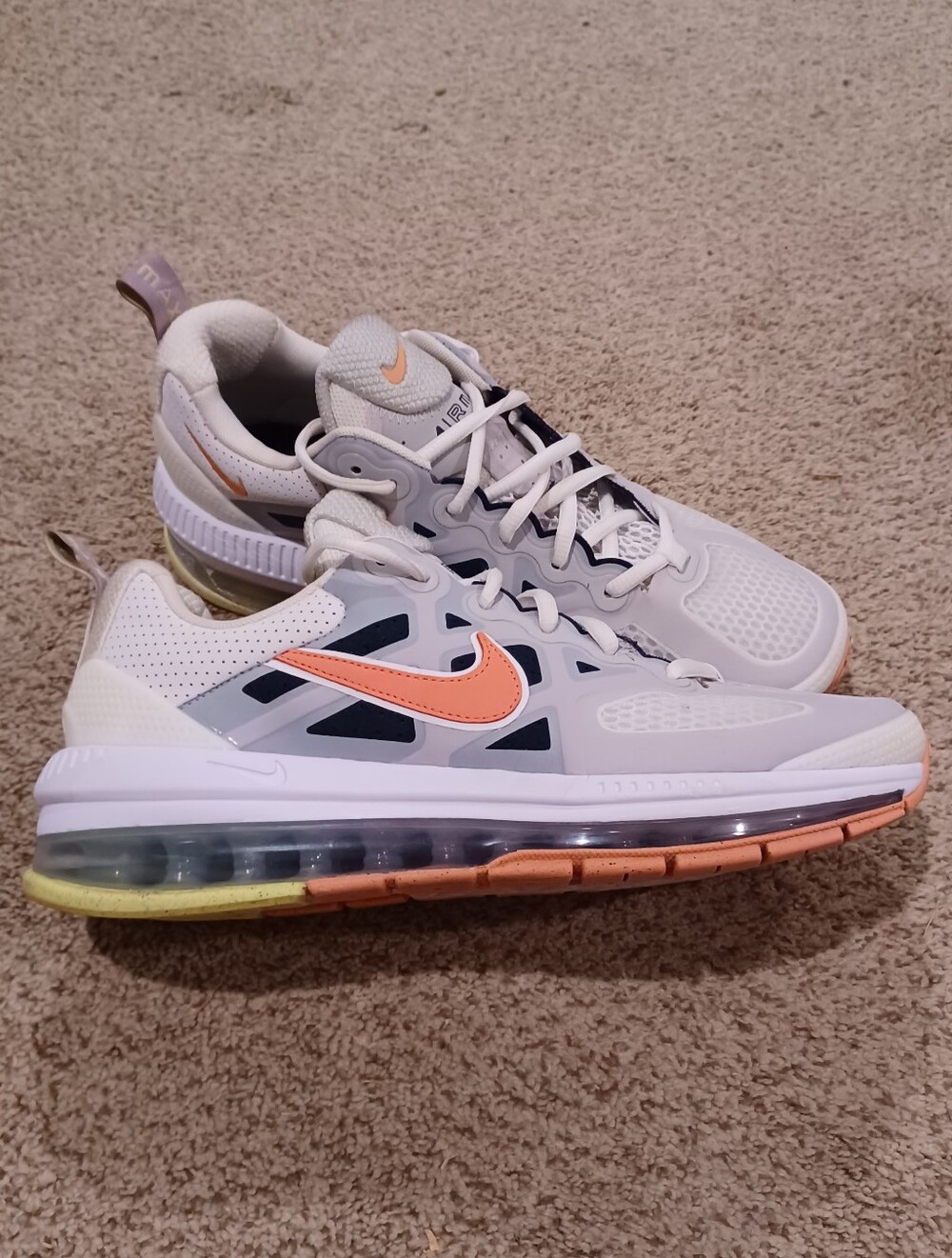 Nike Air Max Genome sneakers Summit White/Crimson Bliss/Grey Fog Size 10